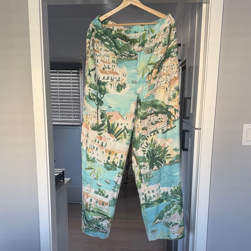 Scenic Print Pants